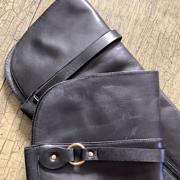 Ellen TRACY Bedford Black Leather Harness Riding Boots - Picture 14 of 16